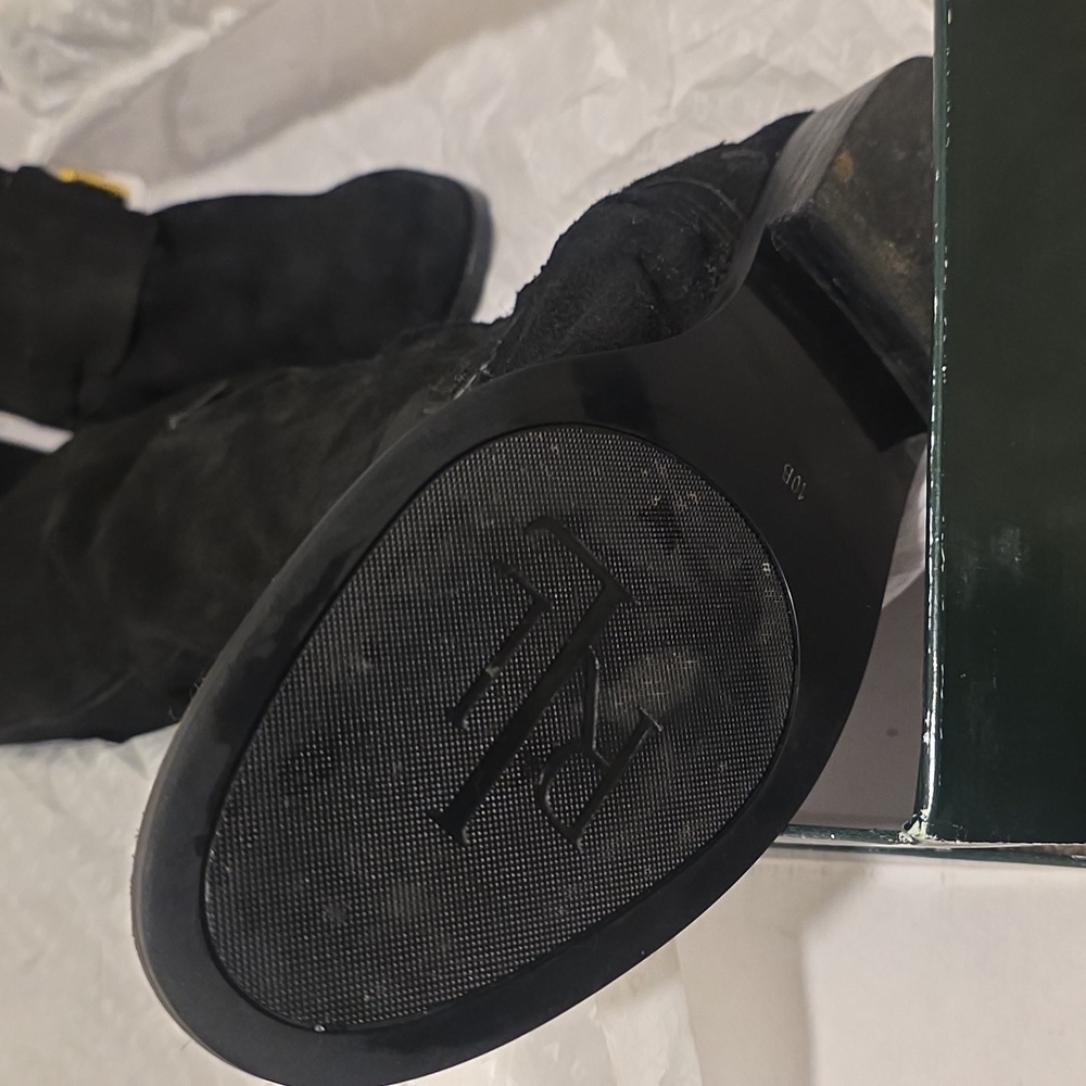 Pre-owned Above The Knee Ralph Lauren Suede Boots Sz 10m - Picture 4 of 14